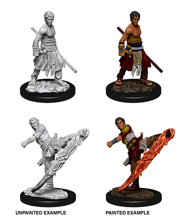 D&D Nolzur's Marvelous Miniatures: W10 Male Half-Elf Monk Unpainted Miniatures WizKids