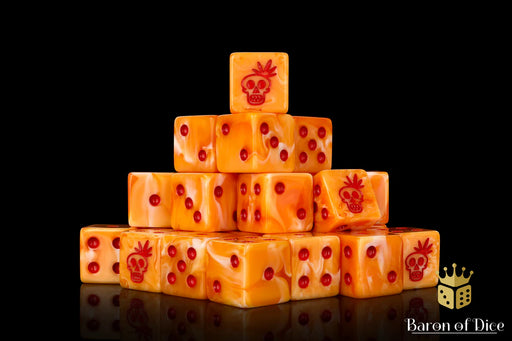 Baron of Dice: "Mayan Skull" 25x16mm Square Corner Dice Dice & Gaming Accessories Baron of Dice