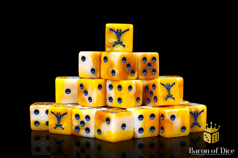 Baron of Dice: "Pharaoh" 25x16mm Square Corner Dice Dice & Gaming Accessories Baron of Dice