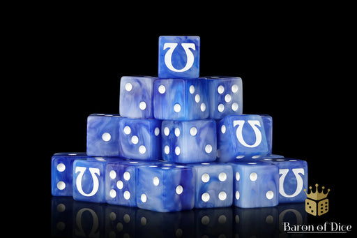 Baron of Dice: "Omega - White" 25x16mm Square Corner Dice Dice & Gaming Accessories Baron of Dice