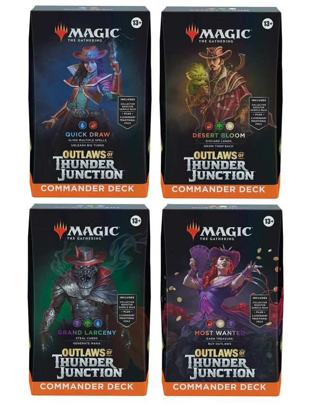MTG Outlaws of Thunder Junction - Commander Deck (Set of 4) MTG Sealed Magic: The Gathering   