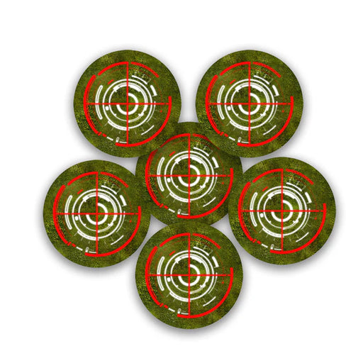 Frontline Gaming: Objective Markers - Overgrown City (Red) Terrain FLG   