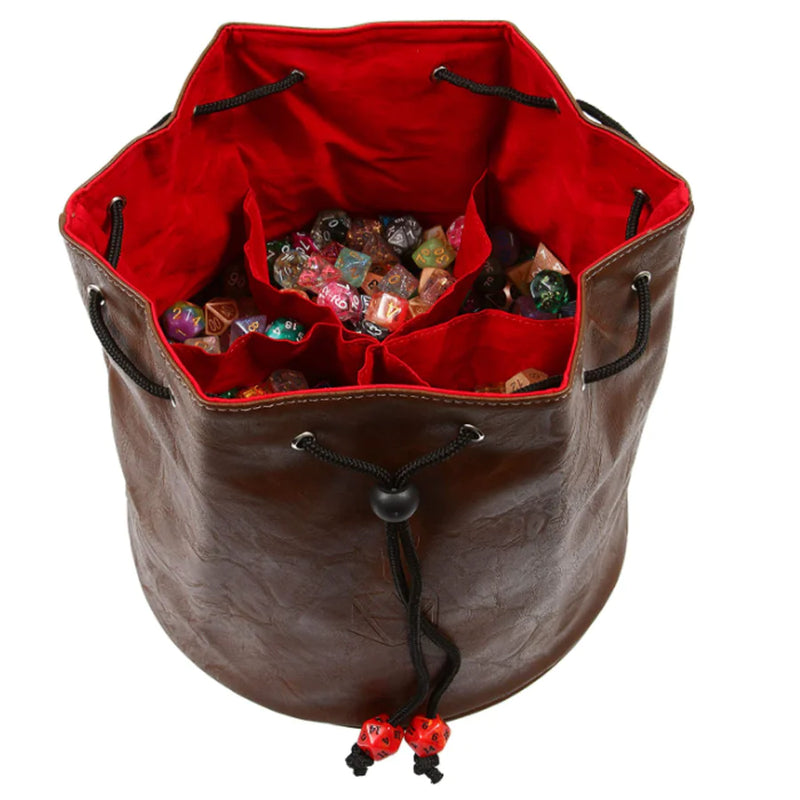 Forged Gaming: Pouch of the Endless Hoard Dice Bag (Brown/Red) Dice & Gaming Accessories Forged Gaming