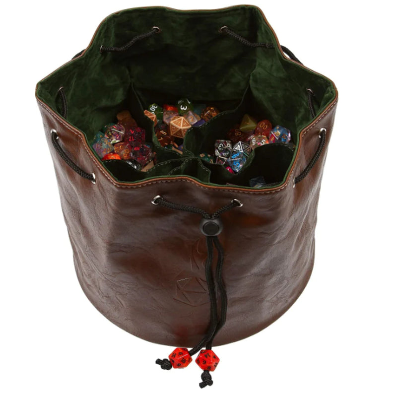 Forged Gaming: Pouch of the Endless Hoard Dice Bag (Brown/Green) Dice & Gaming Accessories Forged Gaming