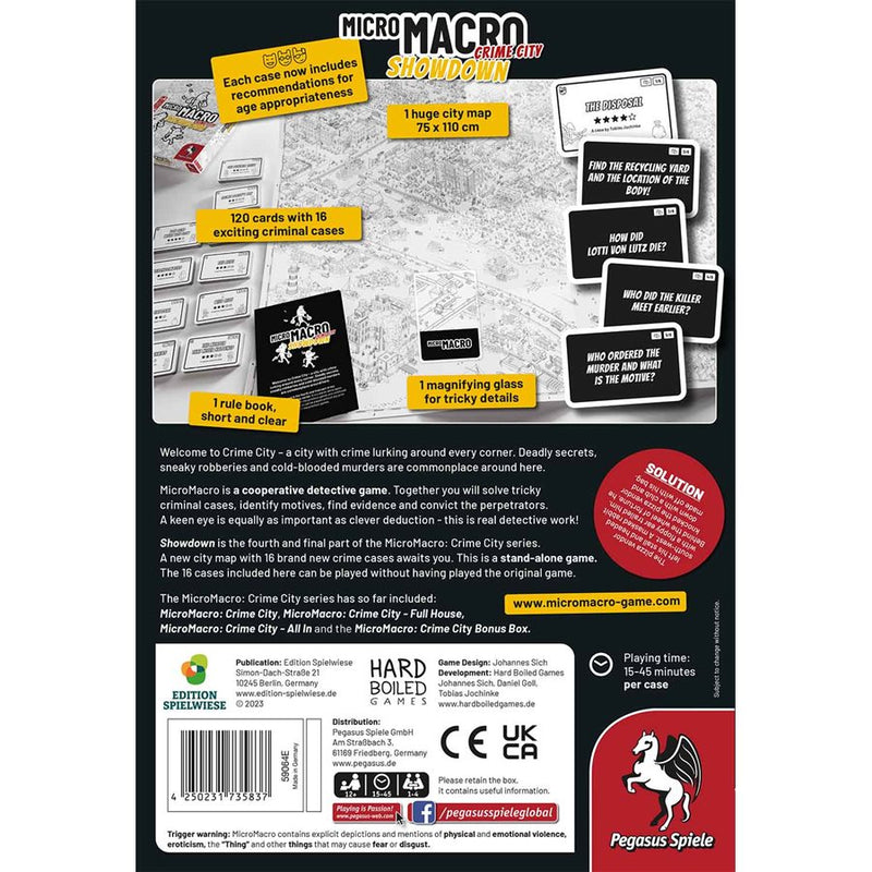 MicroMacro: Crime City 4: Showdown Board Games Pegasus Spiele   