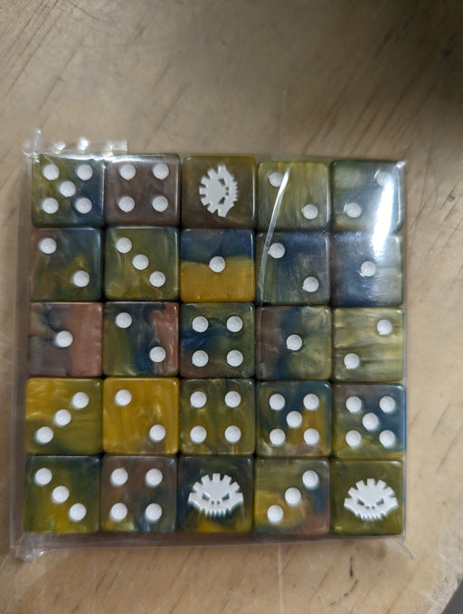 Baron of Dice: "Aztec - Golden Scale" 25x16mm Square Corner Dice Dice & Gaming Accessories Baron of Dice