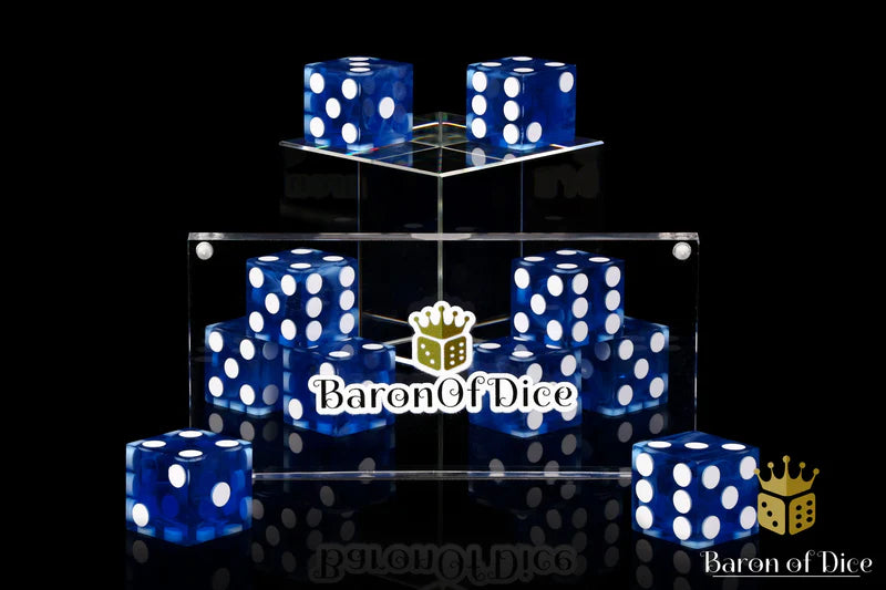 Baron of Dice: "Precision Dice - Blue" 10x16mm Square Corner Dice Dice & Gaming Accessories Baron of Dice