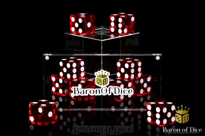 Baron of Dice: "Precision Dice - Red" 10x16mm Square Corner Dice Dice & Gaming Accessories Baron of Dice