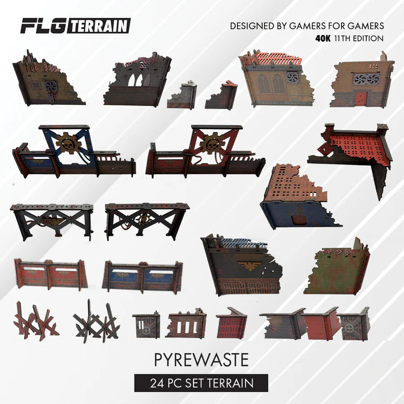 FLG Full Colour Terrain: Pyrewaste with Bases - 11th Edition