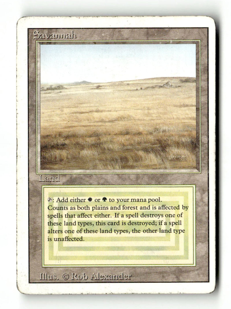 Savannah (3ED-285) [Revised Edition] - Scan (RD-005) High End MTG Single Magic: The Gathering