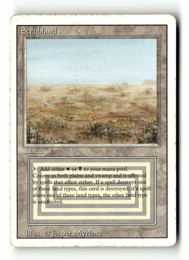 Scrubland (3ED-286) [Revised Edition] - Scan (RD-011) High End MTG Single Magic: The Gathering