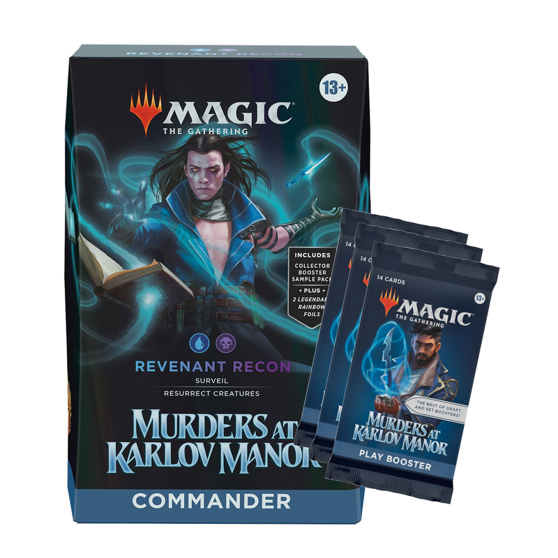 MTG Murders at Karlov Manor - Commander Deck (Revenant Recon) + 3 Play Booster Packs