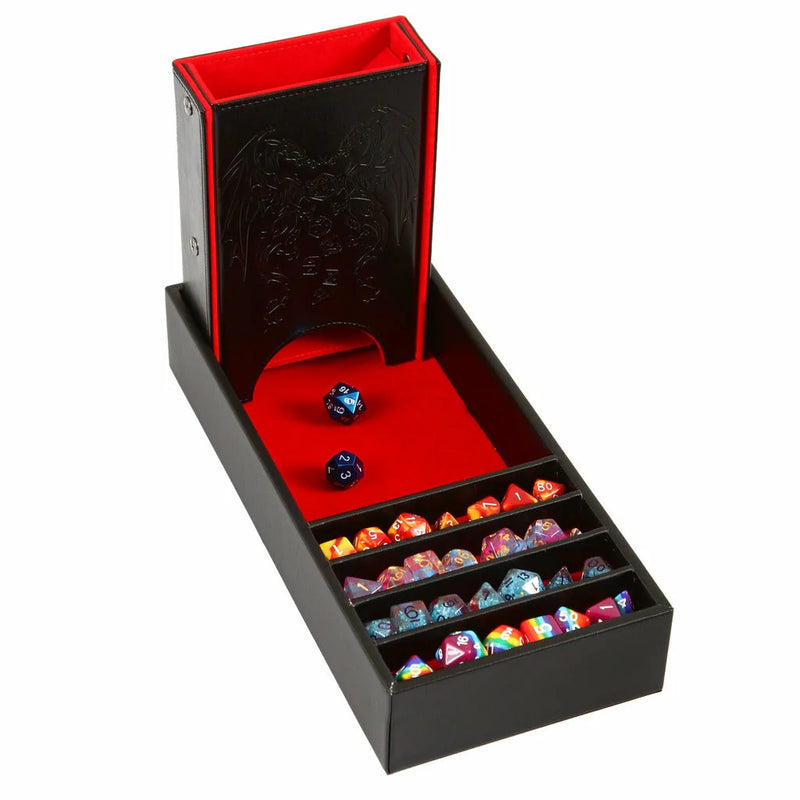 Forged Gaming: Citadel Dice Tower and Dice Tray (Red) Dice & Gaming Accessories Forged Gaming