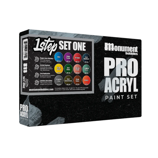 Monument Hobbies: Pro Acryl - 1-Step Paint Set #1 Model Paints Warp Speed Distribution