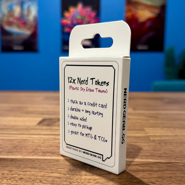 Nerd Gear: Nerd Tokens - Hard Dry Erase Tokens 12Ct Dice & Gaming Accessories Nerd Gear