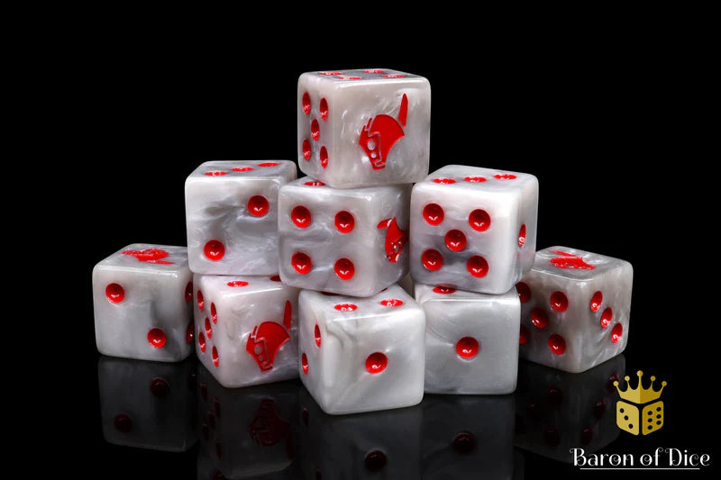 Baron of Dice: "Robot Helm" 25x16mm Square Corner Dice Dice & Gaming Accessories Baron of Dice