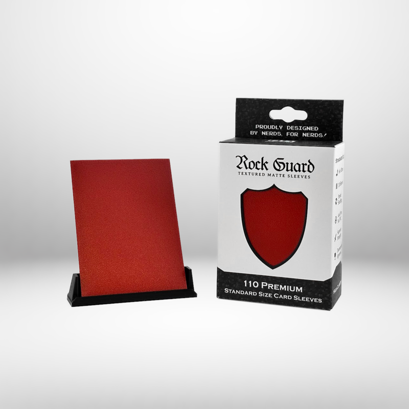 Nerd Gear: Rock Guard Premium Sleeves - Red Card Sleeves Nerd Gear