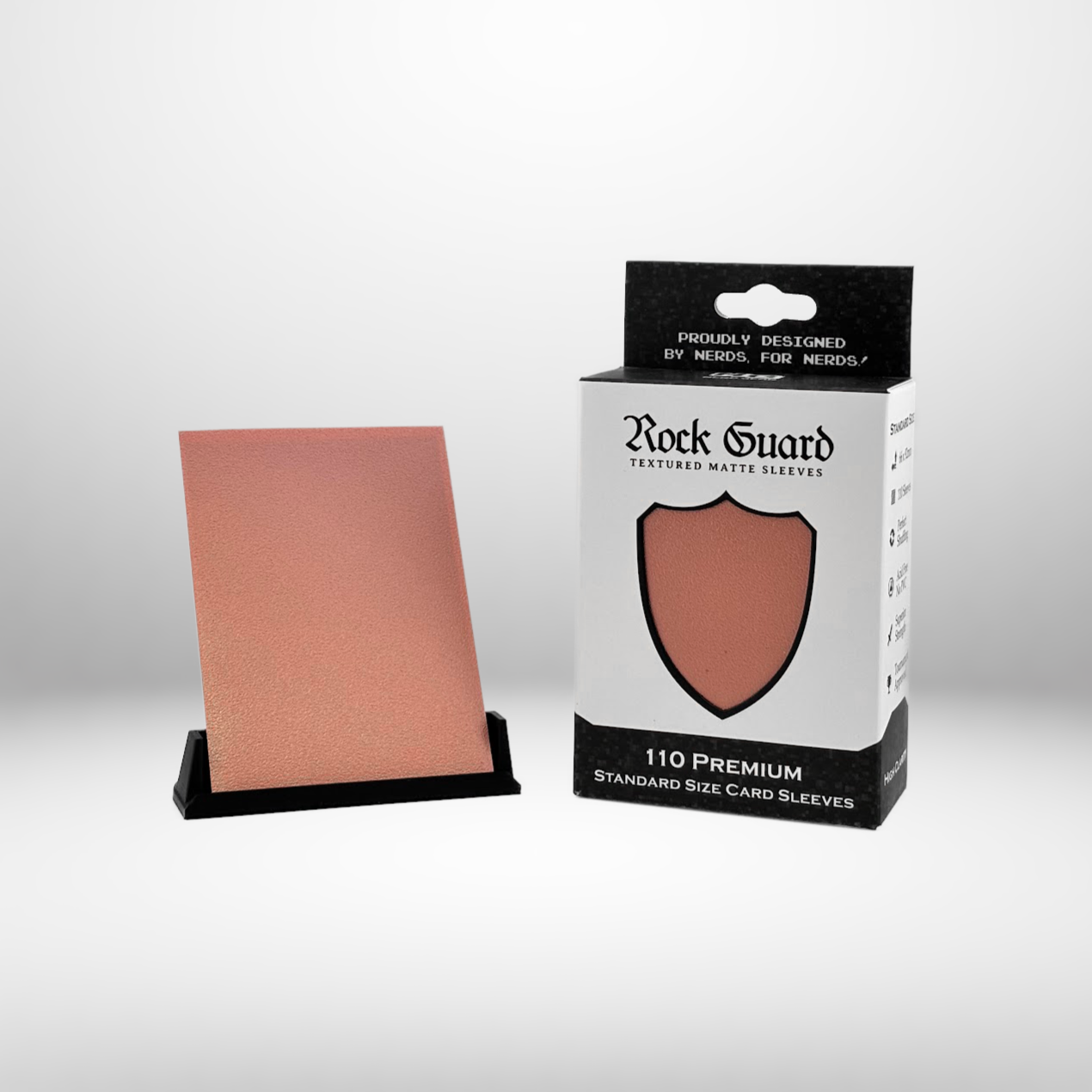Nerd Gear: Rock Guard Premium Sleeves - RoseGold Card Sleeves Nerd Gear