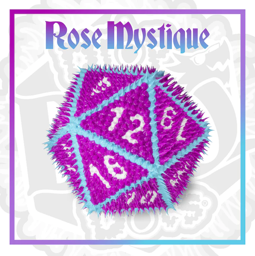 Jumbo 9" Drop Dot Foam D20 Die - "Rose Mystique" (Purple & Teal)