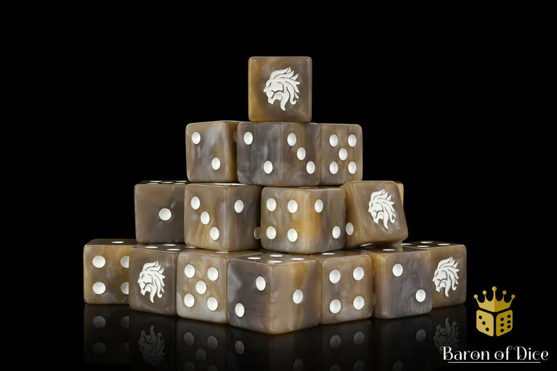 Baron of Dice: "Angels of Death - The Lion" 25x16mm Square Corner Dice Dice & Gaming Accessories Baron of Dice