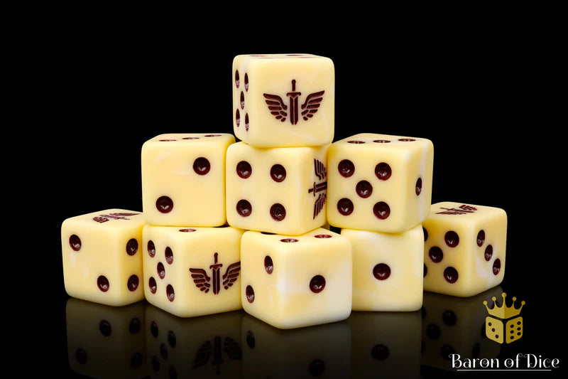 Baron of Dice: "Broken Angels Dice" 25x16mm Square Corner Dice Dice & Gaming Accessories Baron of Dice