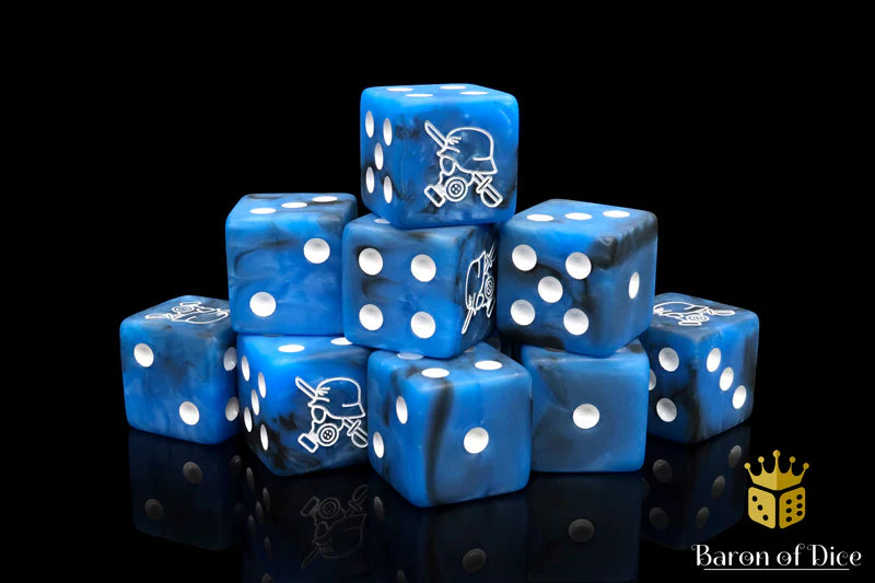 Baron of Dice: "Korps - Soldier's Life" 25x16mm Square Corner Dice Dice & Gaming Accessories Baron of Dice