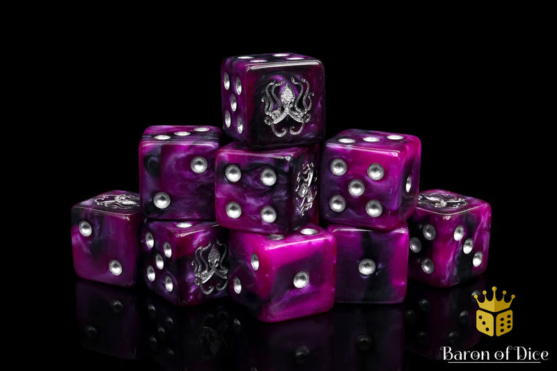 Baron of Dice: "Dreadful Krakens" 25x16mm Square Corner Dice Dice & Gaming Accessories Baron of Dice