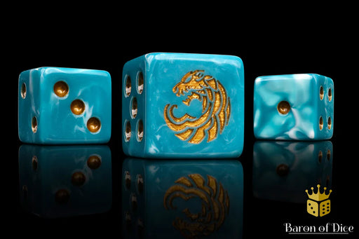 Baron of Dice: "Tribal - Wolf" 25x16mm Square Corner Dice Dice & Gaming Accessories Baron of Dice