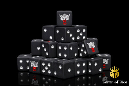 Baron of Dice: "Bloody Wolf" 25x16mm Square Corner Dice Dice & Gaming Accessories Baron of Dice
