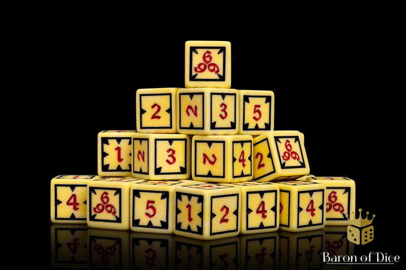 Baron of Dice: "Scanner's 666 - Trench Crusade" 25x16mm Square Corner Dice Dice & Gaming Accessories Baron of Dice