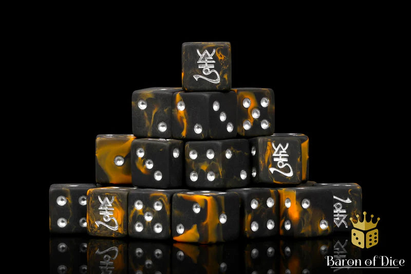 Baron of Dice: "Dark Ones" 25x16mm Square Corner Dice Dice & Gaming Accessories Baron of Dice