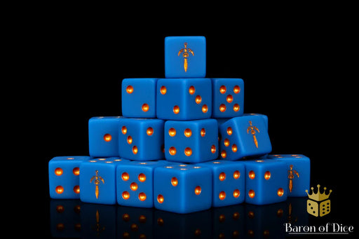 Baron of Dice: "Elven Sword" 25x16mm Square Corner Dice Dice & Gaming Accessories Baron of Dice