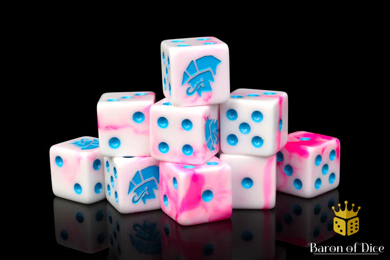 Baron of Dice: "Alien Dice - Pink Ravagers" 25x16mm Square Corner Dice Dice & Gaming Accessories Baron of Dice