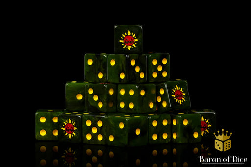 Baron of Dice: "Sneaky Suns" 25x16mm Square Corner Dice Dice & Gaming Accessories Baron of Dice
