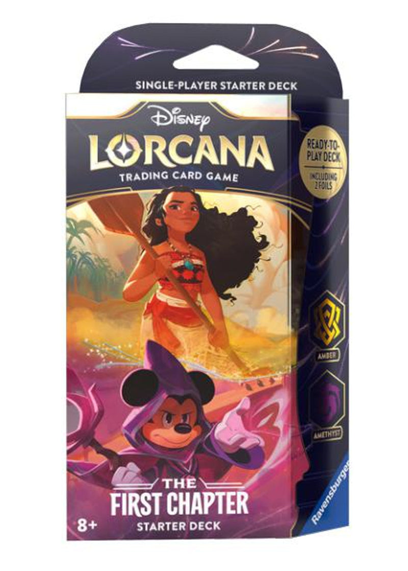 Disney Lorcana The First Chapter Starter Deck: Amber and Amethyst Lorcana Sealed Ravensburger   