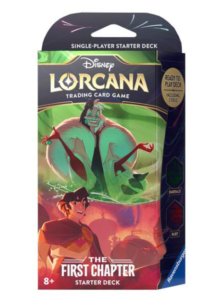 Disney Lorcana The First Chapter Starter Deck: Emerald and Ruby Lorcana Sealed Ravensburger   