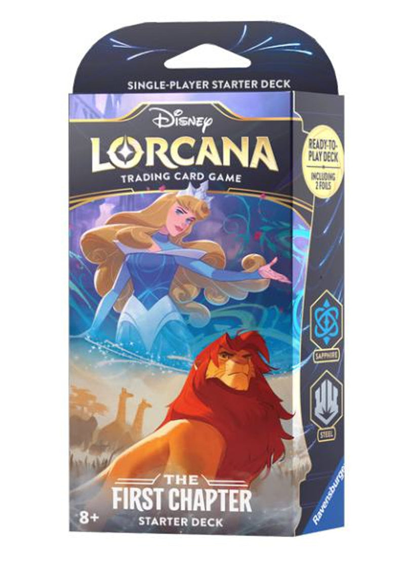 Disney Lorcana The First Chapter Starter Deck: Sapphire and Steel Lorcana Sealed Ravensburger   