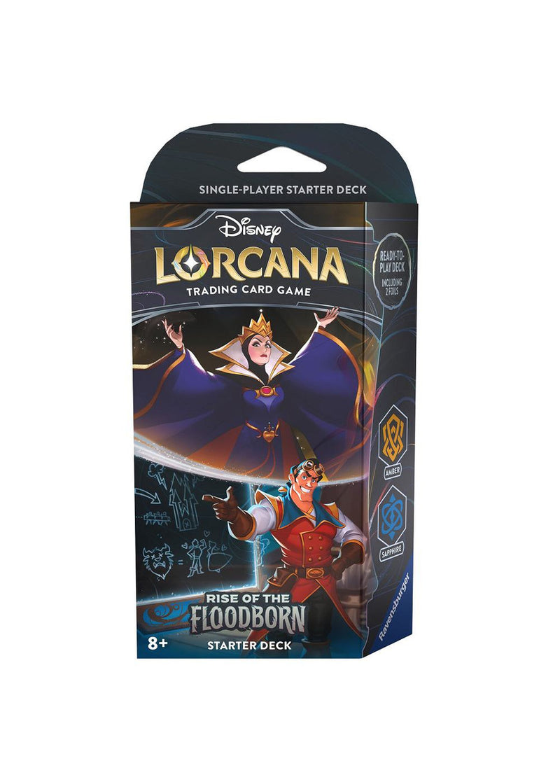 Disney Lorcana: Rise of the Floodborn - Starter Deck: (Amber & Sapphire) Lorcana Sealed Ravensburger   