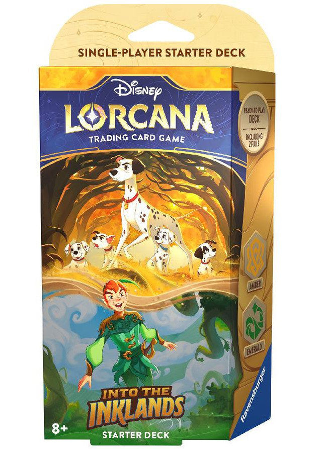 Disney Lorcana: Into the Inklands - Starter Deck (Amber & Emerald) Lorcana Sealed Ravensburger   