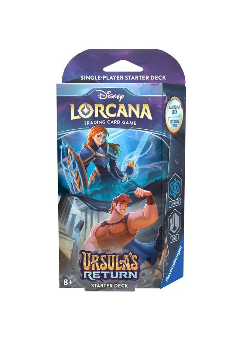 Disney Lorcana: Ursula's Return - Starter Deck (Sapphire & Steel) Lorcana Sealed Ravensburger   