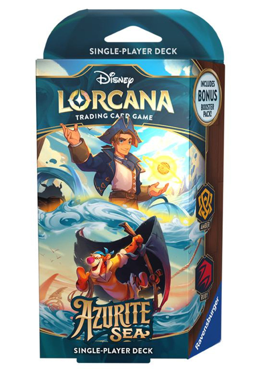 Disney Lorcana: Azurite Sea - Starter Deck (Amber & Ruby) (In-Store Pickup November 15, Ships November 25) Lorcana Sealed Ravensburger   