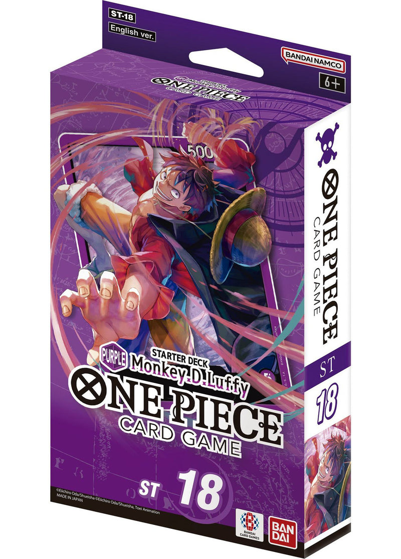 One Piece: Starter Deck - Purple Monkey.D.Luffy [ST-18] (Limit 2 Per Customer) One Piece Sealed Bandai