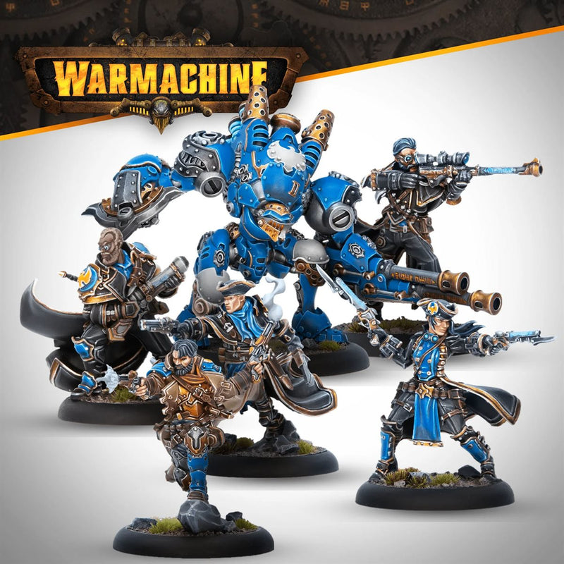 Warmachine: Cygnar Hellslingers Command Cadre Warmachine Steamforged Games