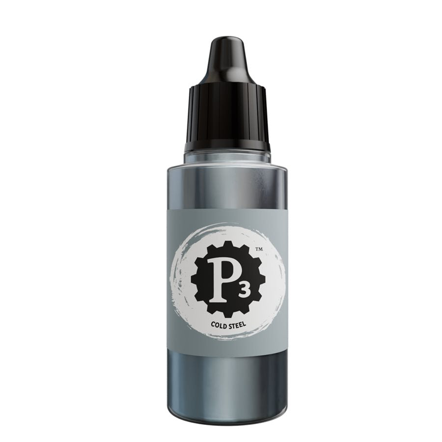 P3 Paints: Metallics - Cold Steel Model Paints Privateer Press