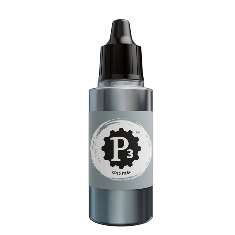 P3 Paints: Metallics - Cold Steel Model Paints Privateer Press