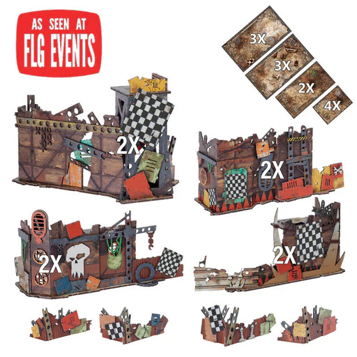 FLG Full Color Terrain: Skrap Yard - Matched Play Set Terrain FLG