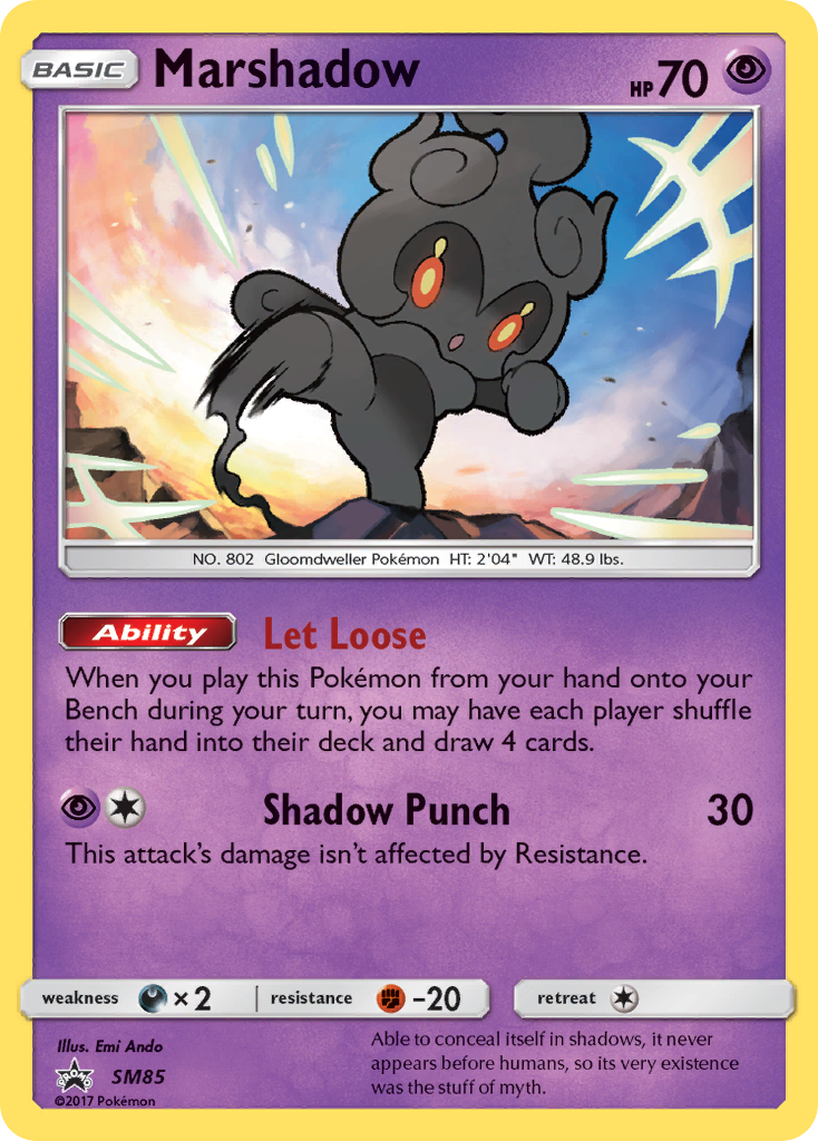Marshadow - SM85 (SM85/248) - [SM: Black Star Promos] Holofoil Pokemon Single Pokémon