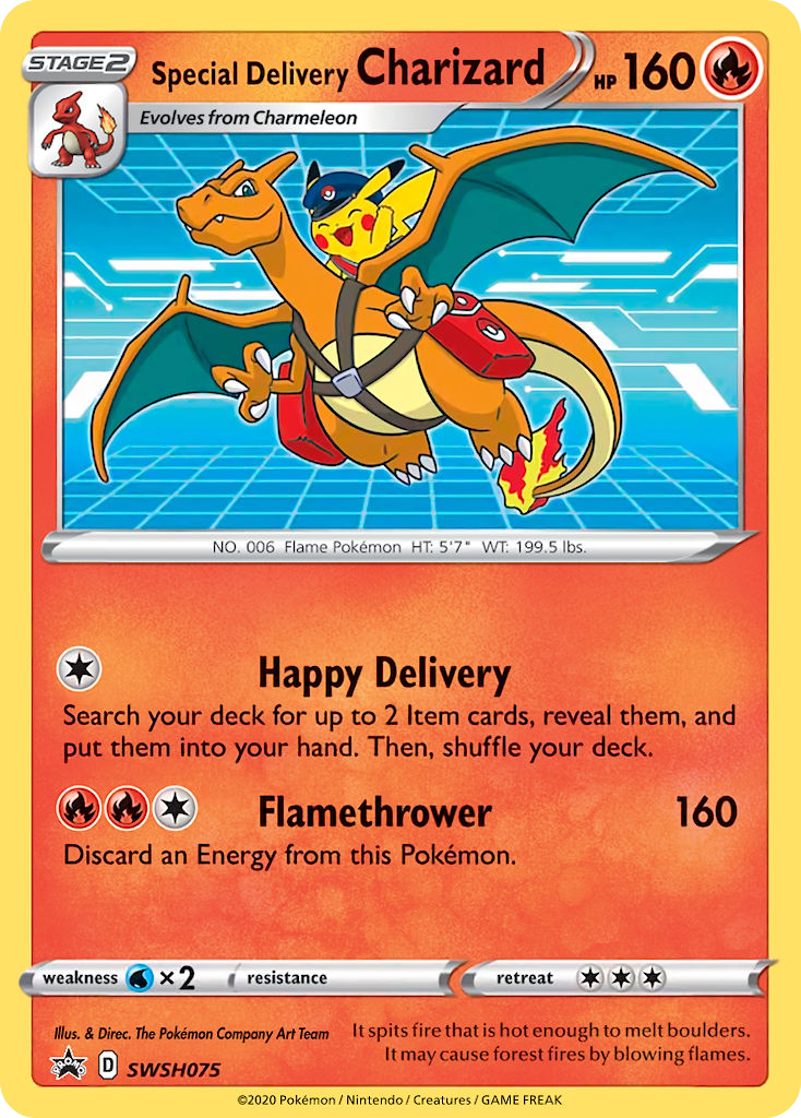 Special Delivery Charizard (SWSH075/307) Holofoil [Promos: SWSH Black Star Promos] Pokemon Single Pokémon