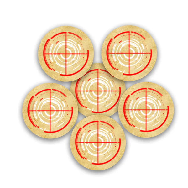 Frontline Gaming: Objective Markers - Sandswept Ruins (Red) Terrain FLG   