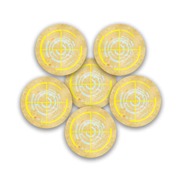 Frontline Gaming: Objective Markers - Sandswept Ruins (Yellow) Terrain FLG   